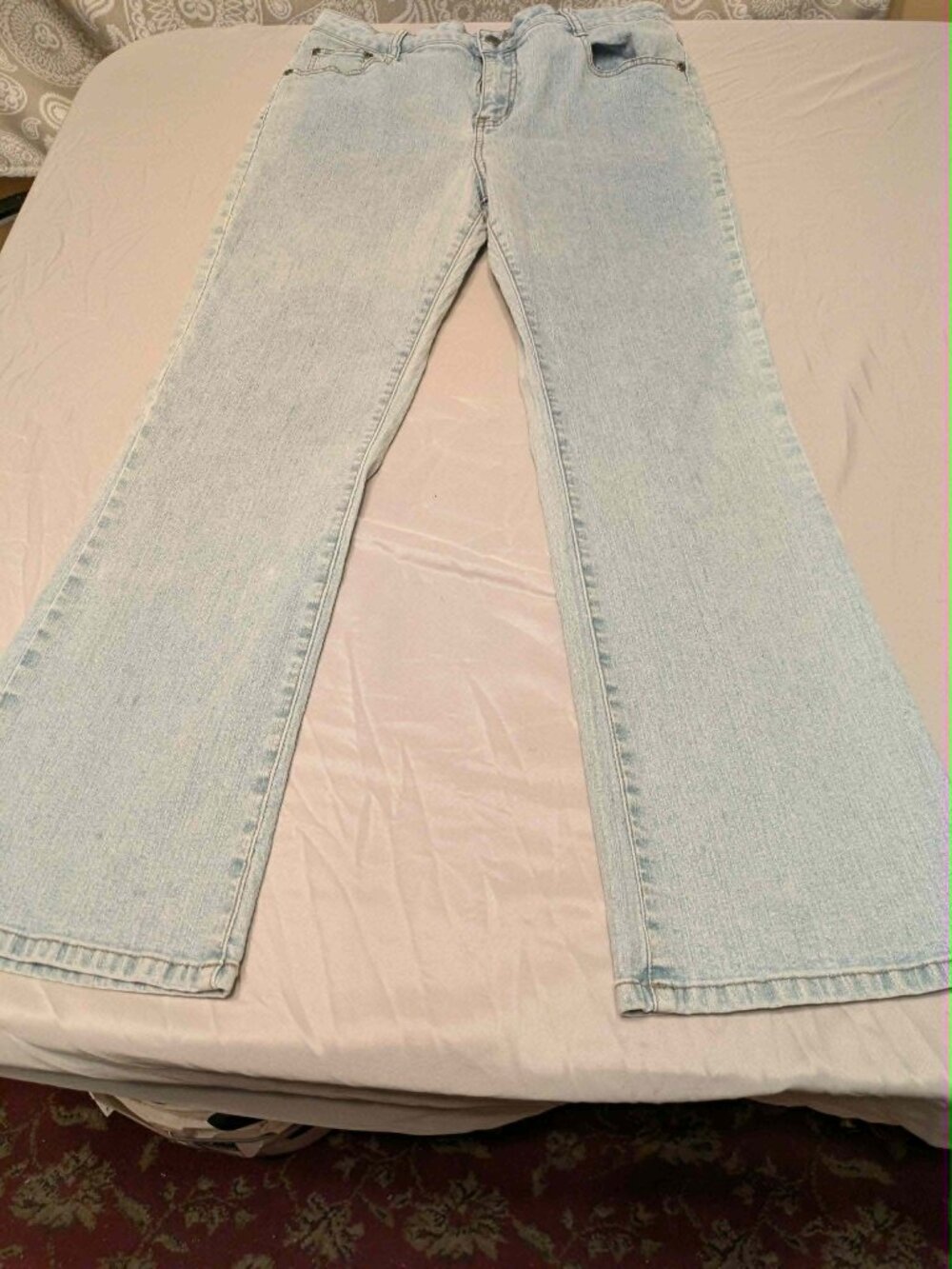 Westport Petite Light Wash Jeans Womens 30x27 Straight Bootcut Stretch